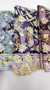 3D Super Lace Nigerian Wax Lace Fabric High Quality African Swiss Voile Lace Embroidery French Guipure Net Fabric Sewing Wedding