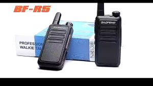 Baofeng R5 Two-Way Radio Walkie Talkie Set of 2 Black Portable Communication Devices