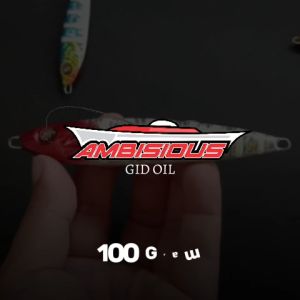 Umpan Metal Jig 100 Gram MONGKALO AMBISIOUS GID Zebra Glow In The Dark Oil Minyak Micro Jig 100gR