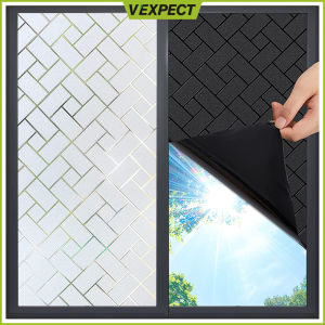 Window Glass Sticker Film Privacy Blackout Glass Window Film Static Cling Frosting Decorative Window Stickers for Glass Windows & Doors