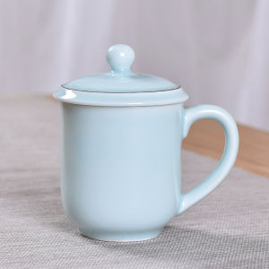 Cốc Trà Gốm Sứ Dung Tích Lớn Phong Cách Văn Phòng Có Nắp Cốc Trà Gốm Sứ Longquan Dùng Tại Nhà Quà Tặng Cho Hội Nghị