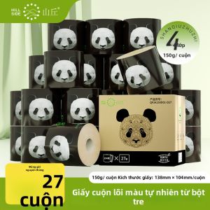 SHANQIU | Giấy Vệ Sinh Tre Thiên Nhiên Mềm Dày 4 Lớp 27 Cuộn