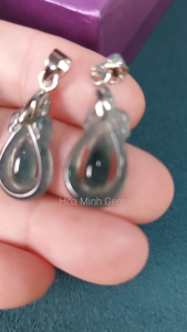 Mặt dây chuyển Cẩm Thạch lam ngọc size 11x18mm phong cách cổ điển vương giả không kén mệnh G141osmd Hoa Minh Gem