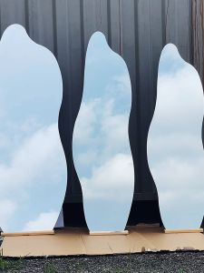 MIRRORKU Cermin Kahwin Berdiri Panjang Estetik Welcome Board Wedding Mirror Frameless Cloud Mirror Outdoor 160cm x 50cm