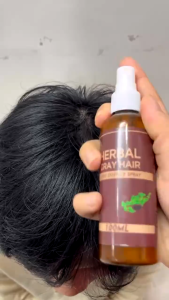 Xịt đen tóc HERBAL - Chiết xuất nấm linh chi phủ bạc kích đen tóc nuôi tóc đen dày phủ đen tóc đen tự nhiên.