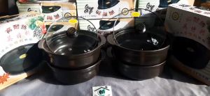 Nồi đất YINGTELI size lớn 10in 3L 3.5L dùng để kho thịt cá nấu lẩu gà nổ muối