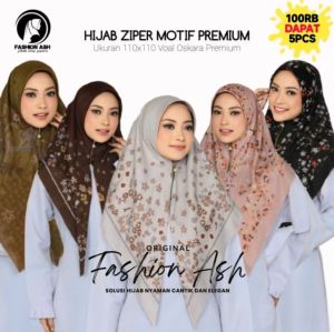 Hijab instan zipper isi 5pcs 95 Ribu kerudung motif Series Bunga Selalu Terbaru