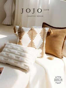 Áo Gối Sofa Đệm Phong Cách Retro JOJOS L. PD Animal Cream Living Room Đệm Du Lịch Cho Ghế Sofa Đệm Đầu Giường Chất Liệu Vải Canvas