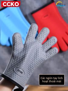 Găng Tay Nấu Ăn Silicon Chống Nóng Cao Cấp Chịu Nhiệt Đạt Chất Lượng Đức CCKO