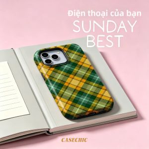Potdemiel | Ốp Điện Thoại iPhone Sọc Xanh Gợn Sóng 17/16/15 Pro Max Chất Liệu TPU Mềm Chống Xước Viền Màn Hình Nâng Cao Thiết Kế Thời Trang Chống Sốc