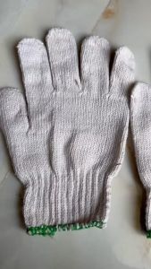 Găng tay làm vườn găng tay bảo hộ lao động chất liệu vải sợi Polyester màu trắng 50gr