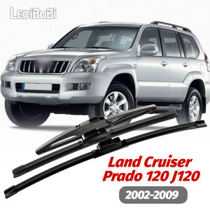 1 Bộ Lưỡi Gạt Nước Kính Chắn Gió Phía Trước Và Phía Sau Dành Cho Xe Toyota Land Cruiser Prado 120 J120 2002-2009 Cao Su Gạt Nước Kính Chắn Gió Màu Đen
