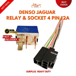 DENSO RELAY 4PIN 12V AND SOCKET JAPAN WIRE INSTALLED HEAVY DUTY