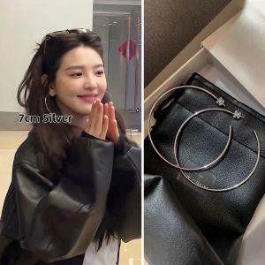CAFFTI | Silver and Gold Plated Simple Big Hoop Earrings