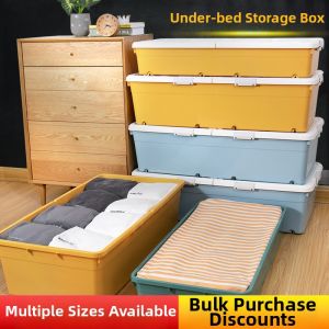Flat Bed Storage Box Under-bed Large Capacity Easy Access Wheeled