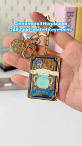 Sanrio Cinnamoroll Horoscope 24K Gold-Plated Keychain [The Singapore Mint]
