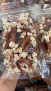 Thịt gà cuộn xương canxi sấy dẻo dành cho chó snack xương gặm cho chó thơm ngon giàu dinh dưỡng