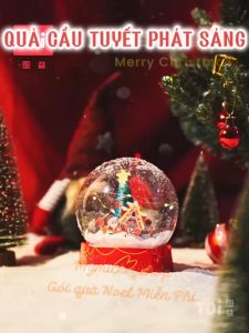 Đồ chơi DIY Giáng Sinh Noel quả cầu pha lê tuyết thủ công bé tự làm có đèn led sẵn đủ nguyên liệu trang trí phòng làm đèn ngủ quà tặng năm mới Christmas Crystal Ball