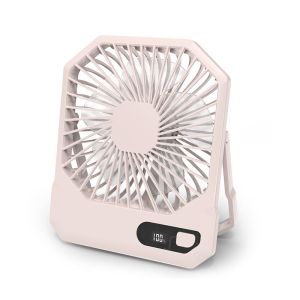 Ultra Slim Wall/Desk Fan LED Display 3 Speeds Rechargeable Quiet USB Fan for Home Office Travel
