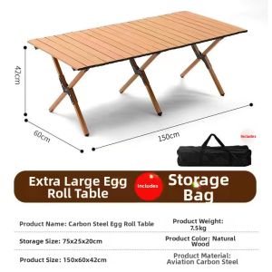 LINSI | Foldable Outdoor Camping Table and Chair Metal
