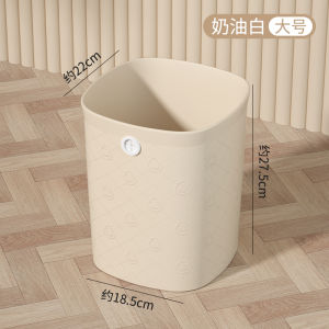 Modern Style Home Use Trash Can 10L Capacity Kitchen Office Bathroom Long Tub Shape Thickened PP Material No Cover Type
