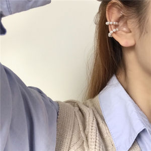Elegant Clavicle Clip High-End Fashion Jewelry 2024 New Trend Korean Style Net Red Earrings Pearl Clip No Hole Earrings for Women