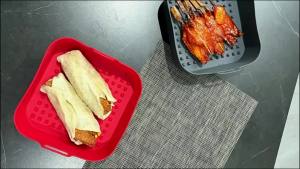 Air Fryer Silicone Pot Thick Reusable Silicone Square Air Fryer Liners Replacement of Parchment Liner Paper Air Fryer Basket