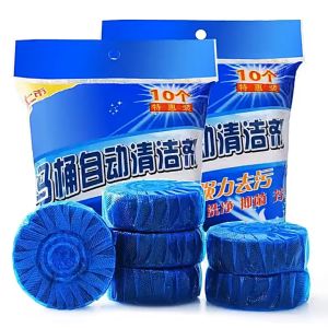 (10PCS/PACK)Blue Bubble Toilet Bathroom Cleaner Fragrance Toilet Cleaner Deodorizing And Descaling Supplies Toilet Cleaning Spirit
