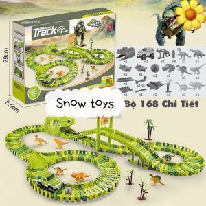 Đồ chơi đường ray công viên khủng long - Đồ chơi ô tô đường ray xe lửa thăm quan công viên kỷ Jura cho bé phát triển