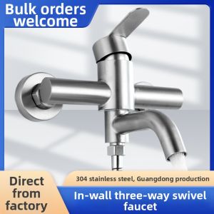 Hot and Cold Shower Faucet Set Stainless Steel Hidden Installation