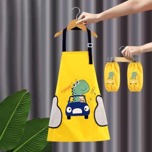 Waterproof Apron for Babies with Sleeve Covers for Eating And Drawing Dirt Resistant Oil Resistant Baby Bibs Childrens Clothing