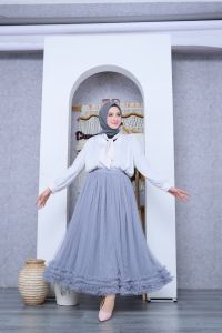 ROK TUTU SYAKINAH REMPEL 3SUSUN -- ROK TUTU GOTIK 3LAPIS REMPEL