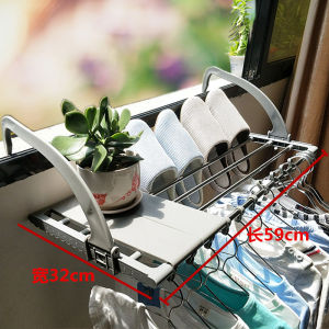 ตู้เสื้อผ้าแบบพับได้ที่แขวนเสื้อผ้าแบบพับได้สำหรับหน้าต่าง เครื่องอบไหปลาร้า ที่แขวนรองเท้า ที่แขวนเสื้อผ้าแบบยืดหยุ่นขนาดเล็ก