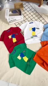 Áo thun ngắn tay cotton 100% co giản 4 chiều in hình số 7 cho bé từ 11-38kg