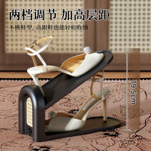 ตู้รองเท้าแบบสองชั้นสำหรับบ้านขนาดเล็ก ชั้นวางรองเท้าหน้าบ้าน ชั้นวางรองเท้าแบบแยกชั้น จัดระเบียบสินค้า