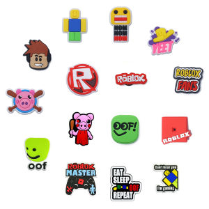 5/15pcs Roblox Game Shoe Charms For Slides Sandals PVC Shoe Decoration Accessories For Christmas Birthday Gift Party Favor
