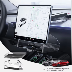 YZ For Tesla Highland Model 3 Y Juniper Tray Magnetic Under Screen Hidden Storage Box Magnetic Hidden Pro Screen Storage Box