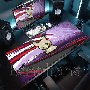 Potdemiel | HD Printing Mouse Pad Pokemon Mimikyu Anime Kawaii PC Keyboard Overlock Gaming Mousepad Offices Non-slip Base 40x90cm Desk Mat