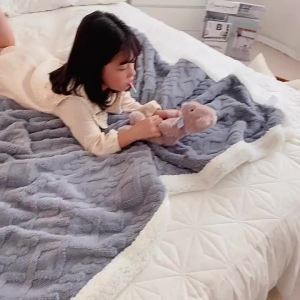 MOLORE | Thick Double-layer Taffeta Lamb Cashmere Blanket