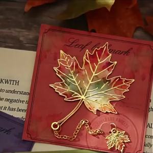 New Ginkgo Leaf Bookmark Exquisite Leaf Metal Bookmark Leaf Bookmark Intricate For Books Book Lovers Gift