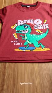 Baju Kaos Distro Anak Laki Laki Karakter Dinosaurus Lucu Import Usia 1 - 10 Tahun - Hypelane Kids