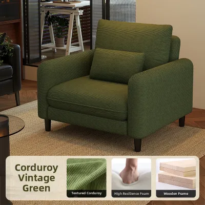 Leather Single Sofa Chair Hotel Style Living Room Furniture Adjustable Backrest Compact Size Apartment Suitable Leisure Area Chair