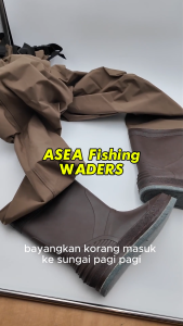 ASEA Fishing WADERS with BOOTS High Waist Waterproof Fishing Pants SELUAR PANCING