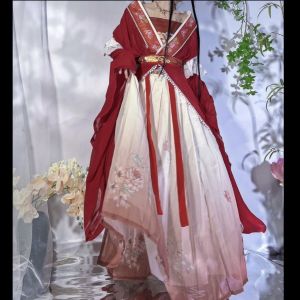 Daily Wear Tang Dynasty Northern And Southern Dynasties Print Large Sleeve Womens Hanfu Set Autumn New Style Fashion Elements