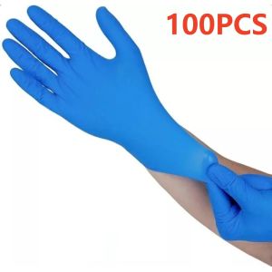 Heavy Duty 4Mil Nitrile Disposable Gloves Blue Non Sterile Protective Safety Gloves Auto Tattoo Insdustrial Work Mechanic Gloves