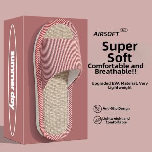 BAIMUQINGCHEN | Breathable Non-Slip Silent Home Slippers