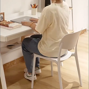 Nordic Dining Chair Plastic Chair Stool Thickened Plastic Back Chair Home Chair Coffee Chair Stool