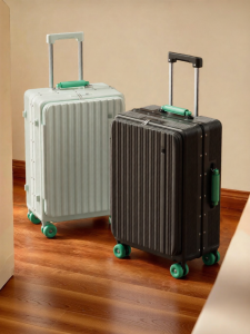 VCC | Side Opening Aluminum Frame Front Access Password Travel Suitcase 24 Inches