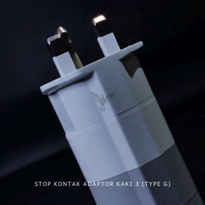 STEKER ADAPTER KONVERTER KAKI 2 KE 3 EU TO UK TIPE G INGGRIS MALAYSIA SINGAPURA ARAB SAUDI HONGKONG