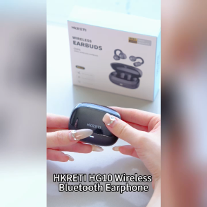 Original HKRETI HG10 wireless earphones Bluetooth 5.4 sports waterproof noise reduction clip on stereo compatible with Android and iOS